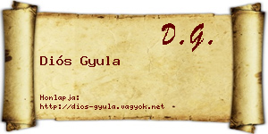 Diós Gyula névjegykártya