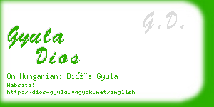 gyula dios business card